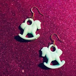 ROCK ME Mint Green DIY Rocking Horse Earrings